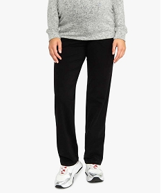 GEMO Jean de grossesse slim avec bandeau microfibre stretch Gris