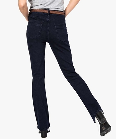 jean femme coupe bootcut avec ceinture tressee bleu pantalons jeans et leggings7643201_3