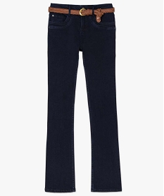 jean femme coupe bootcut avec ceinture tressee bleu pantalons jeans et leggings7643201_4