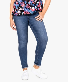 jean femme slim extensible en polyester recycle gris pantalons et jeans7644801_1