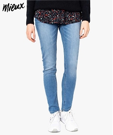 jean femme slim taille normale en matiere stretch recyclee gris pantalons jeans et leggings7645001_1