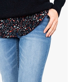 jean femme slim taille normale en matiere stretch recyclee gris pantalons jeans et leggings7645001_2