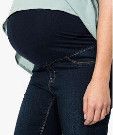 jean de grossesse coupe slim avec bandeau stretch taille haute bleu slim7646201_2