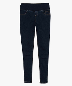 jean de grossesse coupe slim avec bandeau bas bleu pantalons jeans et leggings7646401_4