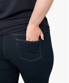 pantacourt femme en denim stretch avec revers bleu7648001_2