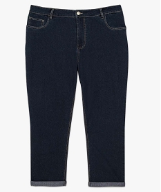 pantacourt femme slim en denim stretch bleu7648001_4