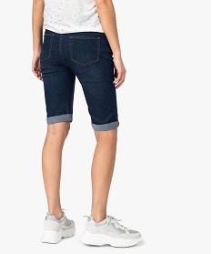 bermuda femme en jean 5 poches bleu shorts7648301_3