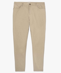 pantalon femme stretch uni 5 poches brun pantalons et jeans7649001_4