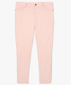 pantalon femme stretch uni 5 poches rose pantalons et jeans7649201_4