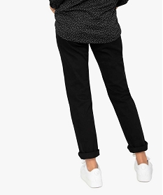 pantalon femme en toile unie 4 poches coupe regular - longueur l30 noir7652101_3