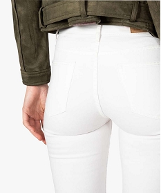 jean femme skinny taille basse en coton stretch uni blanc pantalons7652301_2