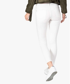 jean femme skinny taille basse en coton stretch uni blanc pantalons7652301_3
