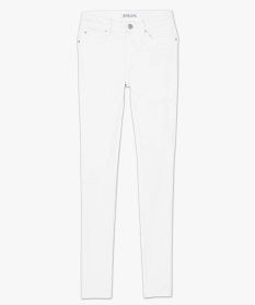 jean femme skinny taille basse en coton stretch uni blanc pantalons7652301_4