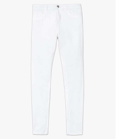 pantalon femme en toile coupe slim 5 poches blanc pantalons7653901_4