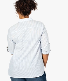 chemise femme a rayures et bandes argentees imprime chemisiers et blouses7663601_3