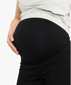 legging de grossesse en maille milano avec bandeau confort noir7672601_2