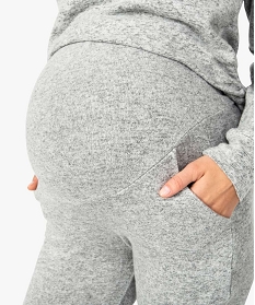 pantalon de grossesse jogger en maille douce gris7672701_2