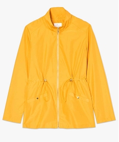 veste femme impermeable avec col montant jaune manteaux7675401_4