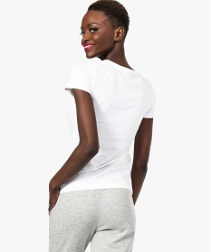 tee-shirt femme a manches courtes en coton biologique imprime t-shirts manches courtes7684201_3