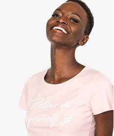 tee-shirt femme a manches courtes en coton biologique imprime t-shirts manches courtes7684301_2