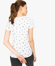 tee-shirt femme a manches courtes en coton biologique imprime t-shirts manches courtes7684501_3