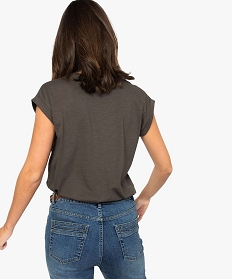 tee-shirt femme imprime a manches courtes gris t-shirts manches courtes7685301_3