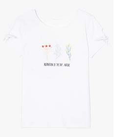 tee-shirt femme en coton bio avec manches nouees blanc t-shirts manches courtes7685501_4