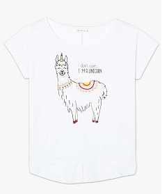 tee-shirt femme loose imprime a manches courtes chauve-souris blanc7688101_4