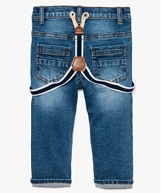 jean bebe garcon avec marques dusure et bretelles bleu jeans7702101_2