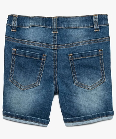 short en jean pour bebe garcon avec revers cousus en polyester recycle bleu7702401_2