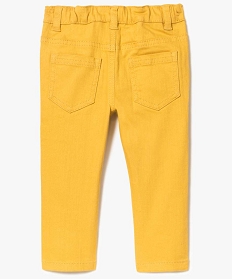 pantalon bebe garcon en coton stretch coupe slim fit jaune pantalons7703001_2