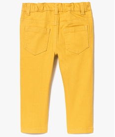 pantalon bebe garcon en coton stretch coupe slim fit jaune pantalons7703001_3