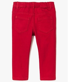 pantalon bebe garcon en coton stretch coupe slim fit color-block rouge7703201_2