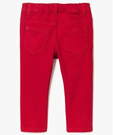 pantalon bebe garcon en coton stretch coupe slim fit color-block rouge7703201_3