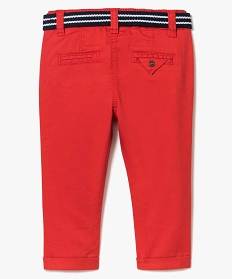 pantalon garcon chino avec revers et ceinture rouge7703301_2