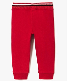 pantalon de jogging bebe en molleton avec motif sur les genoux rouge7708701_2