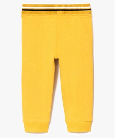 pantalon de jogging bebe en molleton avec motif sur les genoux jaune joggings7708801_2