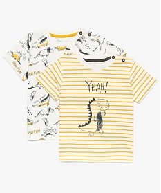 tee-shirt bebe garcon motif dinosaure (lot de 2) jaune7714001_1