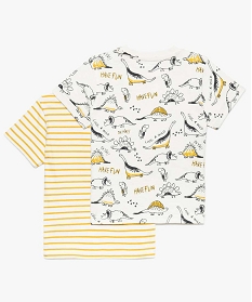 tee-shirt bebe garcon motif dinosaure (lot de 2) jaune7714001_2