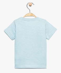 tee-shirt bebe garcon en coton bio avec inscription brodee bleu7714401_2