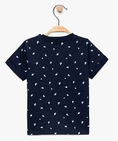 tee-shirt en coton bio pour bebe garcon avec motifs cactus bleu7714601_2
