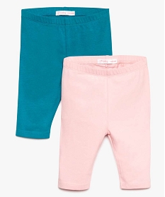 GEMO Legging court contenant du coton bio (lot de 2) Rose