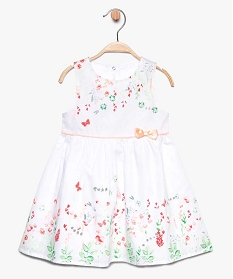 robe sans manches pour bebe fille avec motifs fleuris blanc7726101_1