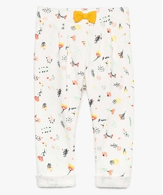 pantalon bebe fille forme carotte en molleton imprime multicolore leggings7726501_1