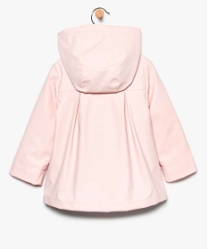 manteau bebe fille deperlant poches nuages et doublure rayee rose7727301_2