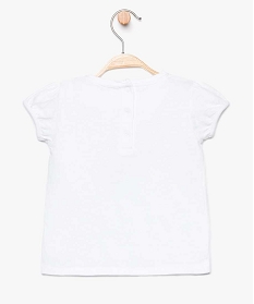 tee-shirt bebe fille a manches courtes avec motifs fleuris blanc7729501_2