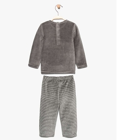 pyjama bebe 2 pieces en velours avec motif chien gris7734601_3