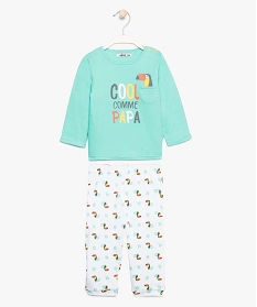 pyjama bebe garcon 2 pieces motif toucan vert7735001_1