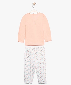 pyjama bebe fille a motif pois et volants orange7735101_2