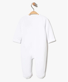 pyjama bebe avec inscriptions brodees ouvert sur lavant blanc7735301_2